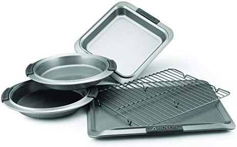 Anolon Advanced Nonstick Bakeware Set / Baking Pans with Grips - 5 Piece, Gray,57327,Graphite by Anolon