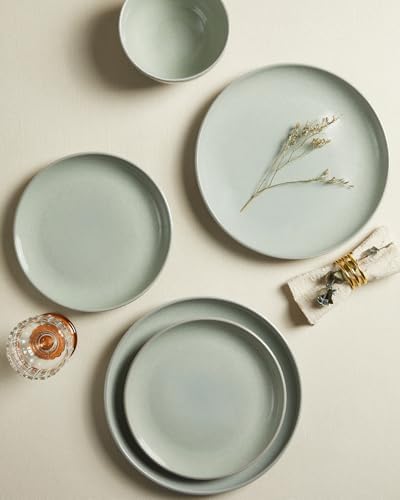 Pokini Stoneware Dinnerware Sets for 8, 24pcs Plates and Bowls Sets Dishes - Image 5