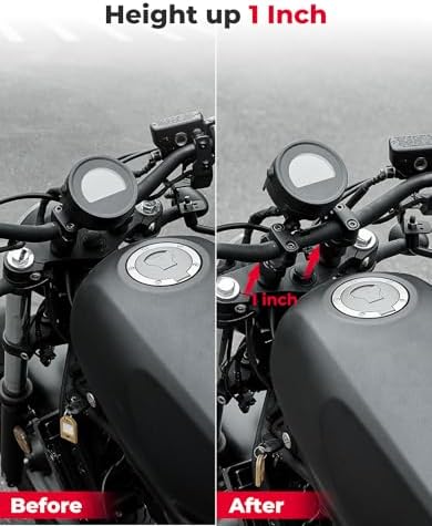 KEMIMOTO Motorcycle Handlebar Risers with Dashboard Bracket Fit for Rebel - Image 3