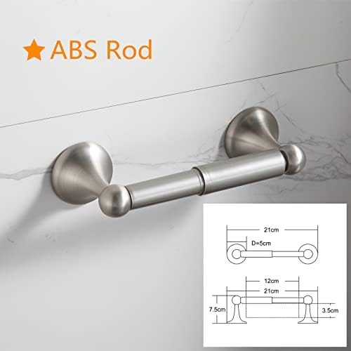 BGL Bathroom Hardware Set Brushed Nickel Adjustable Expandable Bath Towel Bars Bathroom Accessory Set Towel Racks 8-Pieces Wall Mount - Image 2