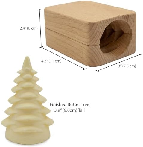 Polart, Christmas Tree Butter Mold - Traditional Wooden Polish Decorative Tree Molds, Homemade Butter Shaper and Wood Kitchen Accessory - Table Decorations at Occasions, Party, and Celebrations - Image 2