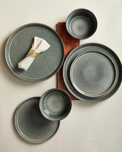 Pokini Ceramic Plates and Bowls Sets for 6, 18pcs Dinnerware Sets, Dish Set - Image 4