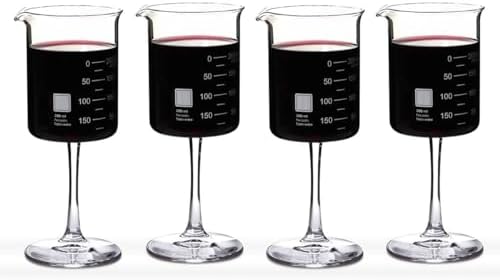 Periodic Tableware The Original Laboratory Beaker Wine Glasses (Set of 4) by PeriodicTableware