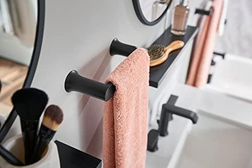 Moen Genta LX Towel Bar, Matte Black, 6.8-Inch, BH3886BL - Image 4