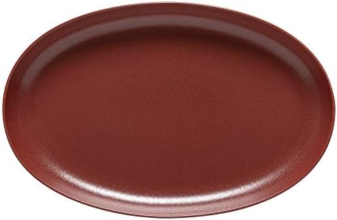 Casafina Ceramic Stoneware 16'' Oval Platter - Pacifica Collection, Cayenne | Microwave, Dishwasher, Oven & Freezer Safe Dinnerware | Food Safe Glazing | Restaurant Quality Serveware by Casafina