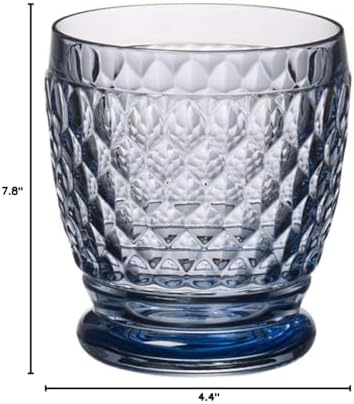 Villeroy & Boch Boston Old-Fashioned Glasses Set of 4, Blue - Image 5
