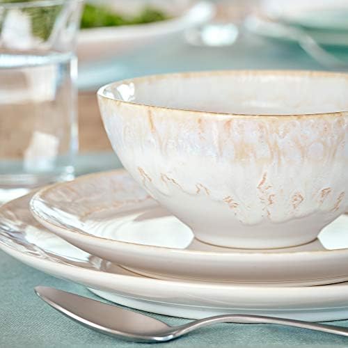 Casafina Ceramic Stoneware 9'' Salad Dessert Plate - Taormina Collection, White | Microwave & Dishwasher Safe Dinnerware | Food Safe Glazing | Restaurant Quality Tableware - Image 2