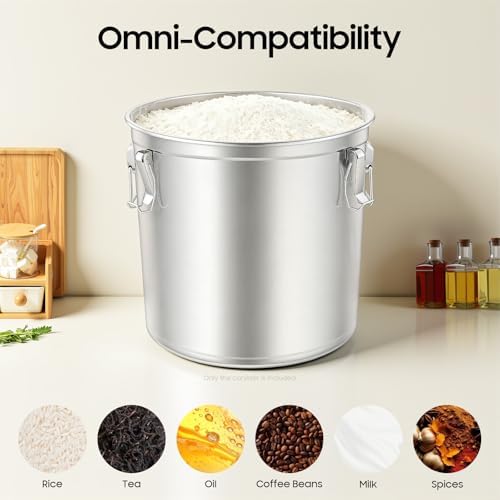 48L/12.68 Gal Stainless Steel Food Storage Container with Lid - Image 4