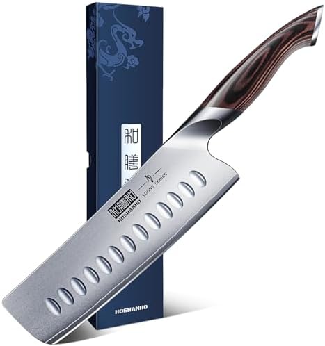 HOSHANHO 7 Inch Nakiri Knife, Ultra Sharp Japanese Kitchen Chef Knife by HOSHANHO