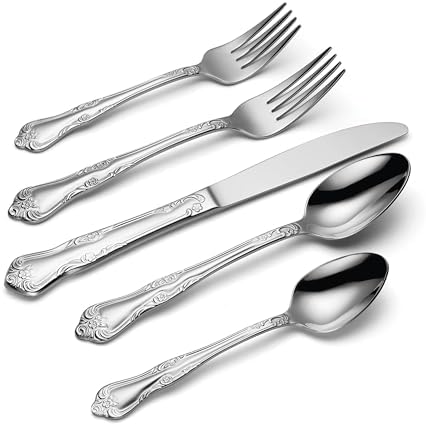 Oneida Azalea 45-Piece 18/0 Silverware Set for 8, Flatware - Image 3