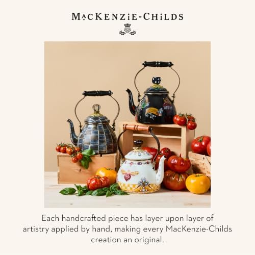MACKENZIE-CHILDS Enamel Canister, Large, Gray-and-Bronze Sophisticheck - Image 6