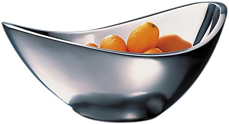 nambe Butterfly Bowl, Chilled Serving Dish for Side Dishes, Pasta, Guacamole, Prep-Ahead-Bowl Can Be Heated or Chilled, 9-Inch, Oven and Freezer Safe, Made of Metal Alloy (Silver) by Unknown