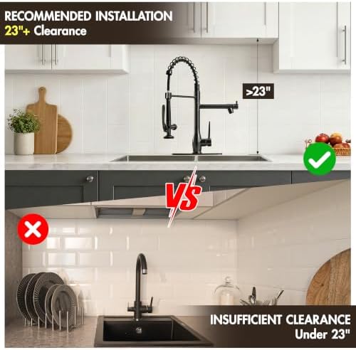 GIMILI Oil Rubbed Bronze Commercial Kitchen Faucet with Pull Down Sprayer - Image 5