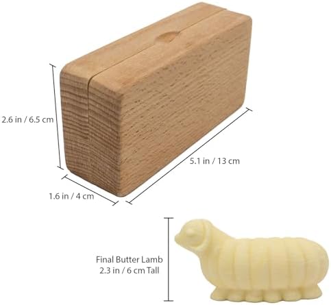 Polart, Lamb Butter Mold - Polish Decorative Sheep Wooden Molds for Dairy Making Supplies, Homemade Butter Shaper and Wood Kitchen Accessory - Table Decorations at Occasions, Party, and Celebrations - Image 2