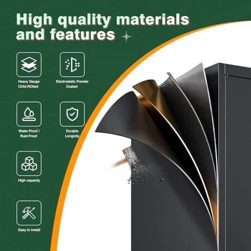 Letaya 71" H Metal Storage Cabinet with 2 Doors and 4 Shelves,Tall Kitchen Pantry Cabinets,Utility Pantry Organizers for Cupboard/Dining/Bathroom/Home Office/Garage (Black, 71" H x 16" D x 32" W) - Image 6