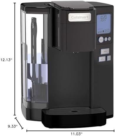 Cuisinart Coffee Maker, Single Serve 72-Ounce Reservoir Coffee Machine, Programmable Brewing & Hot Water Dispenser, Stainless Steel, Black - Image 3