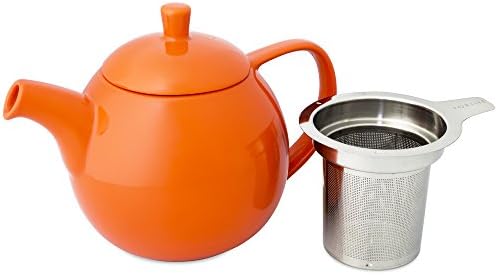 FORLIFE Curve Teapot with Infuser, 24-Ounce, Carrot - Image 2
