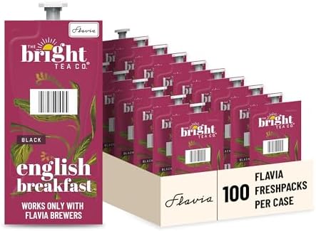The Bright Tea Co. English Breakfast Tea Fresh Pack for Flavia Brewers (Pack of 100 Fresh Packs) by Flavia