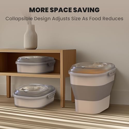 32-35 Lbs Dog Food Storage Container Wheels,Collapsible Dog Food Container - Image 5