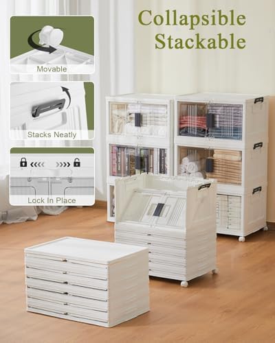 OlarHike 48QT Storage Bins with Lids for Home, Office, Closet, Room, 6 Pack - Image 2