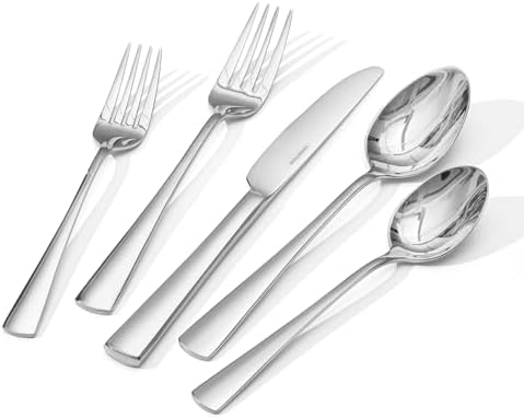 18/10 Flatware set for 2, 10 Piece Stainless Steel Silverware Cutlery Set by KINGSTONE