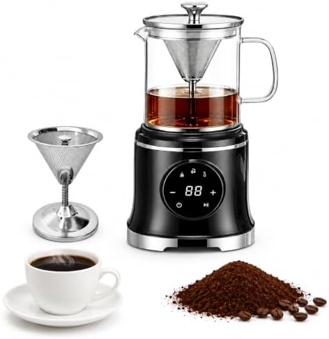 Electric Percolator Coffee Pot, Glass & 304 Stainless Steel, 600ml by DesignedforCoffeeLovers