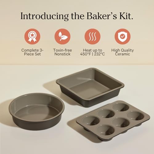 Our Place Wonder Oven Baker’s Kit, 3-Piece Round, Square & Muffin Pan Set - Image 3