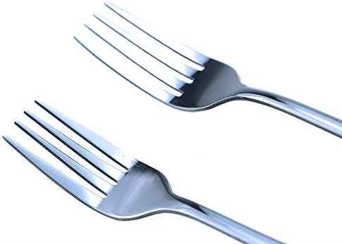 JASHII Silver Silverware Set, 40-Piece Stainless Steel Heavyweight Flatware Set, Kitchen Utensil Set Service for 8, Colorful Mirror Polishing Tableware Cutlery Set Knifes Forks Spoons, Dishwasher Safe - Image 5