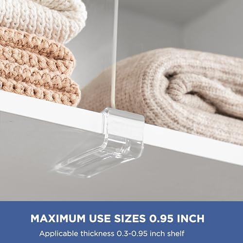 HBlife 3 Pack Clear Shelf Dividers, Vertical Purse Organizer for Closet Perfect for Sweater, Shirts, Handbags in Bedroom and Kitchen, Adjustable Acrylic Bookshelf for Organization - Image 5