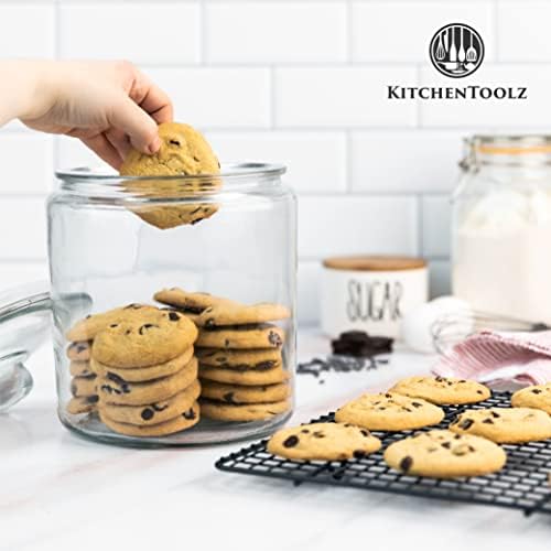 kitchentoolz 1 Gallon Glass Cookie Jar with Lid & Candy Jar | Glass Jars - Image 6