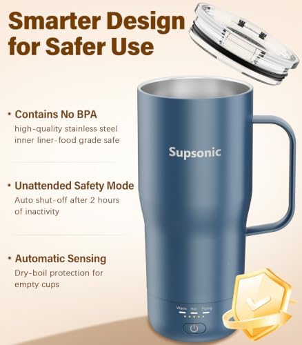 Supsonic Heated Coffee Mug, 20oz Electric Temperature Control Cup (S3) - Image 5