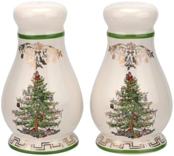 Spode Christmas Tree Gold Salt & Pepper Set – Gold, Set of 2 by Spode