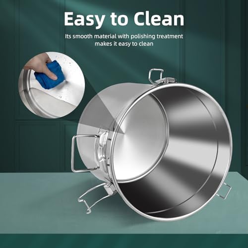 33L/5.55 Gal Stainless Steel Food Storage Container with Lid - Image 4