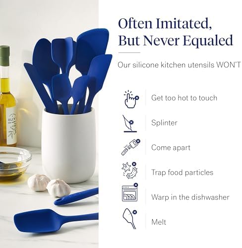 GIR: 10-Piece Silicone Essentials Kitchen Utensils Set – Royal Blue - Image 5
