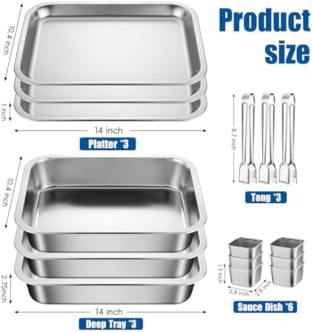 3-Set Shrimp Cocktail Serving Dish, Chilled Serving Trays with Ice Tray - Image 2