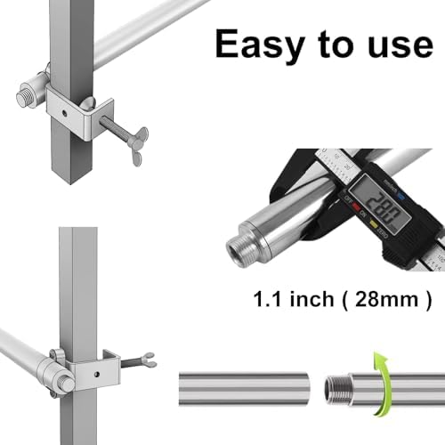 10ft Universal 3-Segment Canopy Tent Rail Bars with Frame Connectors,2-Pack - Image 3