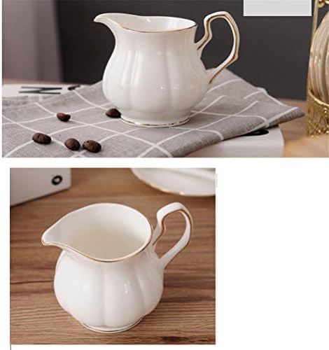 fanquare 15 Pieces Simple White English Ceramic Tea Sets,Tea Pot,Bone China Cups Without Metal Holder,Matching Spoons,Afternoon Tea Set Service Coffee Set - Image 4