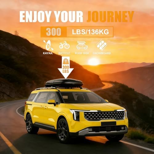 SYDSZ Cross Bar Roof Rack Fit for KIA Carnival KA4 2022 2023 2024 2025 2026 with Raised Side Rails, Heavy Duty Aluminum Roof Cross Bars Rooftop Luggage Rack, Ski Rack for Car Roof - Image 3
