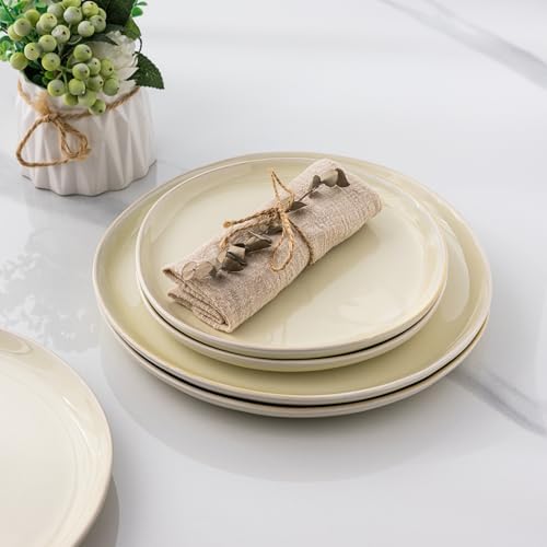 AmorArc Ceramic Dinnerware Sets for 4, 12Pcs Plates and Bowls Sets Dishes - Image 3