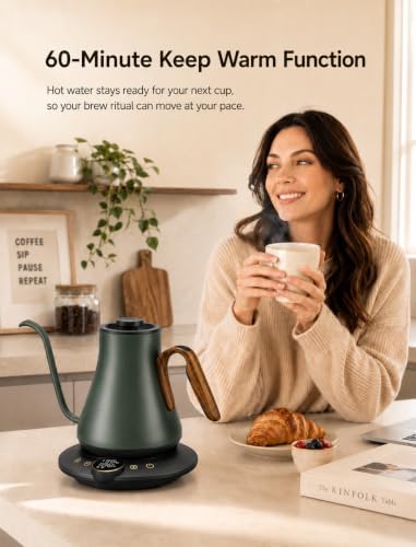 Cocinare FLOW B9 Gooseneck Electric Kettle ±1°F Temperature Control - Image 6