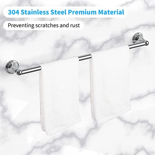 8Pcs Polished Chrome Bathroom Accessories Set Towel Racks for Bathroom - Image 2