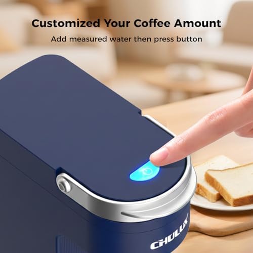 CHULUX Slim Single Serve Coffee Maker for K Cup, One Cup Design, Matte Navy - Image 5