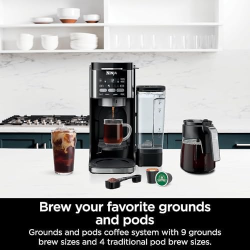 Ninja (Refurbished) Drip Coffee Maker | DualBrew Pro Hot & Iced Coffee | Compatible with K-Cup Pods | 3 Brew Styles (Classic, Rich, & Iced) | 60oz Removable Reservoir & Dishwasher Safe | (Renewed) - Image 2