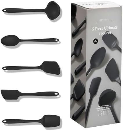 GIR: 5-Piece Silicone Ultimate Kitchen Utensils Set – Black by GIRGetItRight