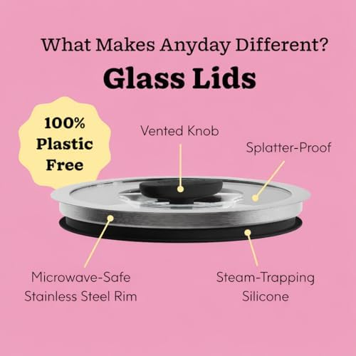 Anyday 4-Piece Medium Glass Food Storage with Lids (Onyx) - Image 3
