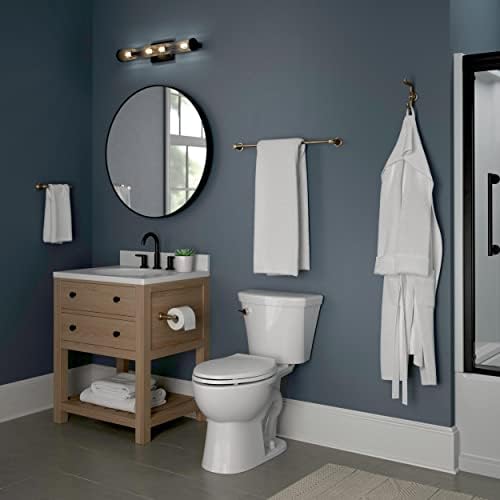 Delta Saylor (1-Pack) 8'' Towel Rack for Bathroom Champagne Bronze Towel Bar for Bathroom Wall Hand Towel Holder Rod Wall Mounted Kitchen Towel Holder 73508-CZ - Image 5