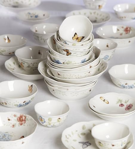 Lenox Butterfly Meadow Porcelain 4-Piece Soup Bowl Set for 4, 32oz - Image 6