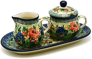 Polish Pottery Cream & Sugar Set - Unikat Signature - U4400 by Polish+Pottery+Gallery