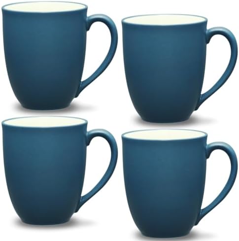 Noritake Colorwave Blue Set of 4 Extra-Large Mugs, 18 oz. by Noritake