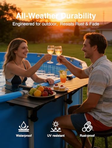 Pool Bar for Above Ground Pool Accessories, 42.4"x8.6", Heavy Duty - Image 4
